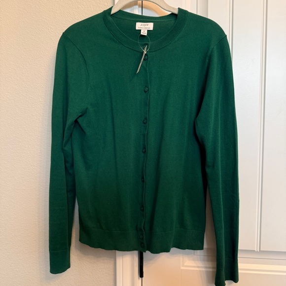 J. Crew Factory Sweaters - J. Crew Factory Women's Green Button-Up Cardigan and Matching Shell Sweater Set